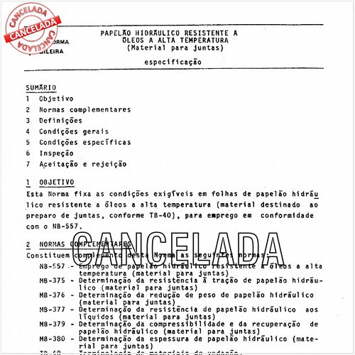 Papelão hidráulico resistente a óleos a alta temperatura (Material para juntas)