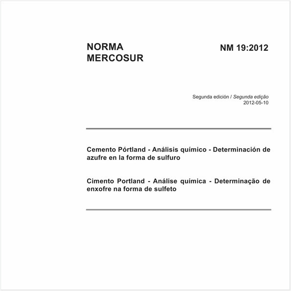Cimento Portland - Análise química - Determinação de enxofre na forma de sulfeto
