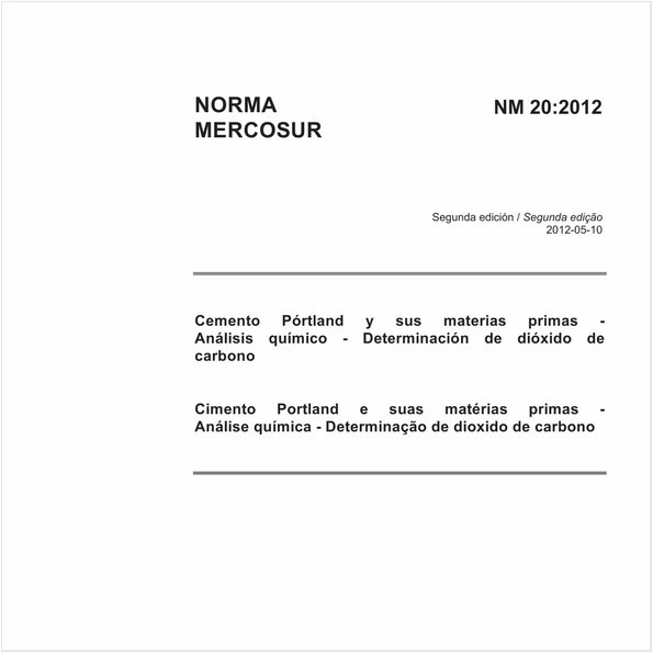 Cimento Portland e suas matérias primas - Análise química - Determinação de dióxido de carbono por gasometria