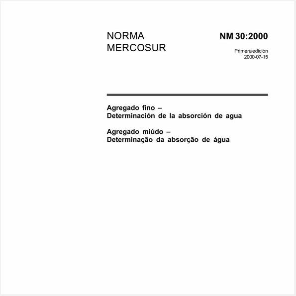 Agregado miúdo - Determinação da absorção de água