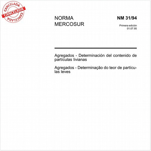 Agregados - Determinação do teor de partículas leves