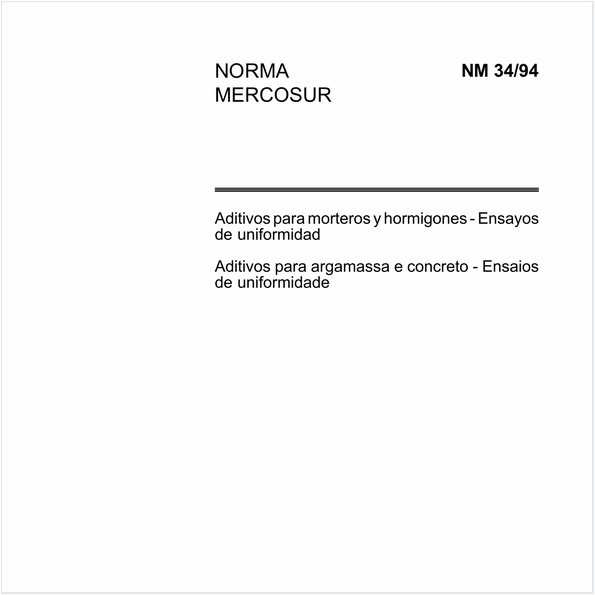Aditivos para argamassa e concreto - Ensaios de uniformidade