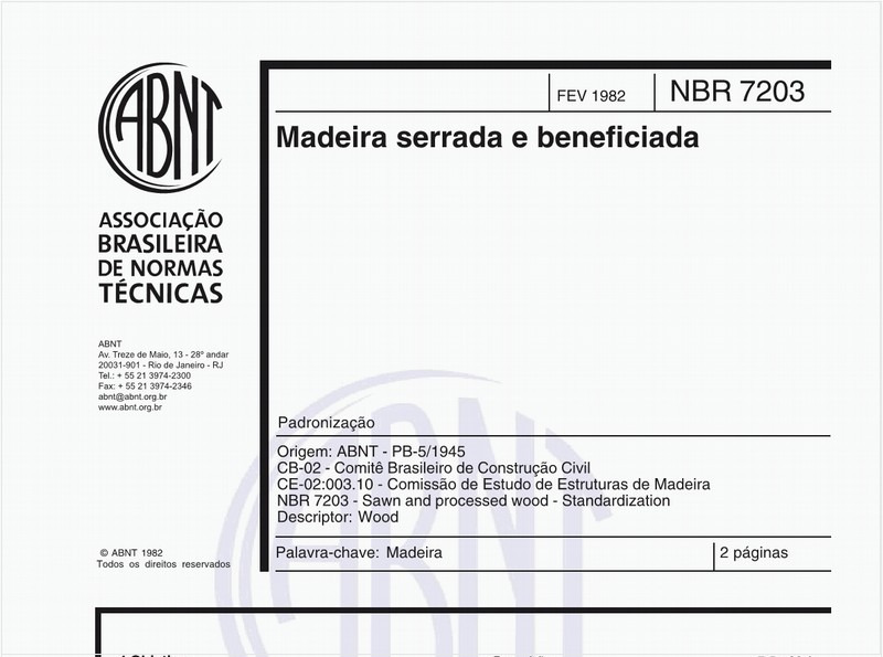 Madeira serrada e beneficiada