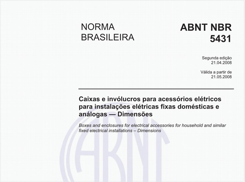 Caixas e invólucros para acessórios elétricos para instalações eletricas fixas domésticas e análogas - Dimensões
