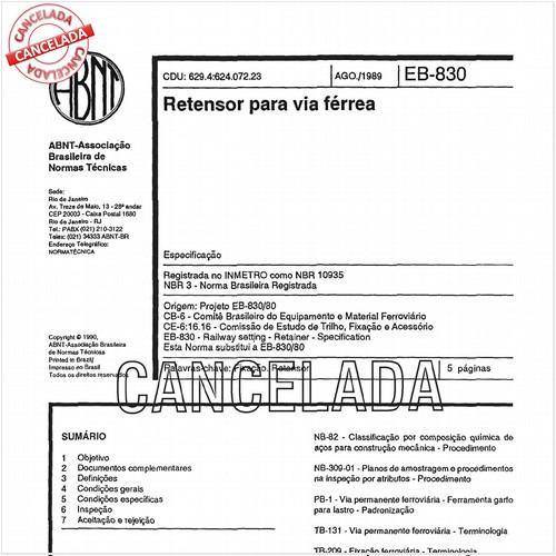 Retensor para via férrea