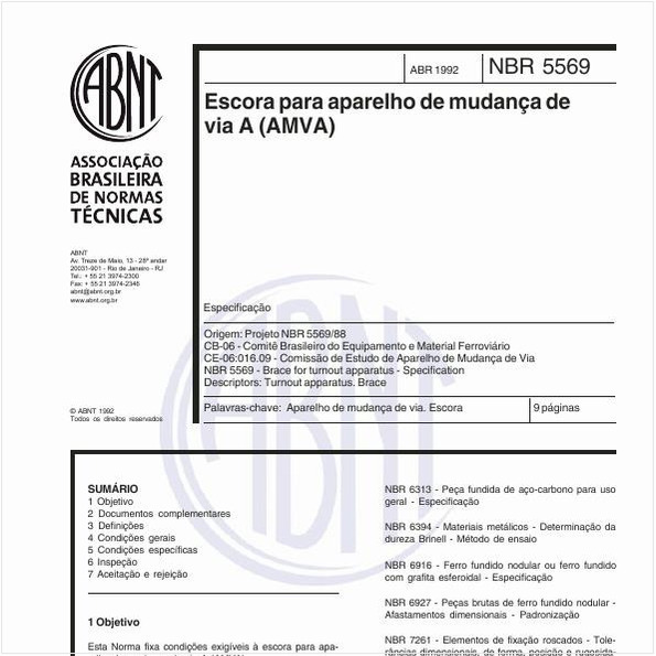 Escora para aparelho de mudança de via A (AMVA)