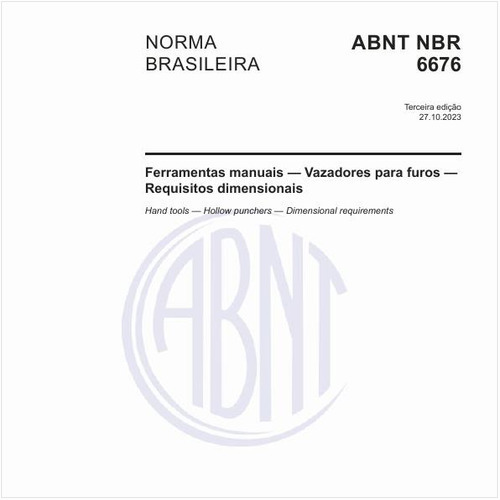 Ferramentas manuais — Vazadores para furos — Requisitos dimensionais