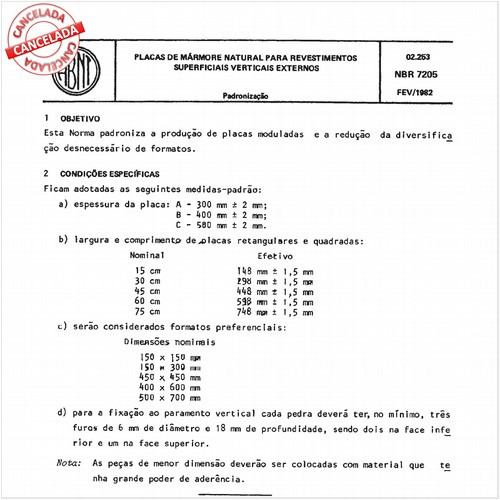 Placa de mármore natural para revestimentos superficiais verticais externos