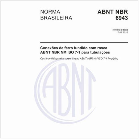 Conexões de ferro fundido com rosca ABNT NBR NM ISO 7-1 para tubulações