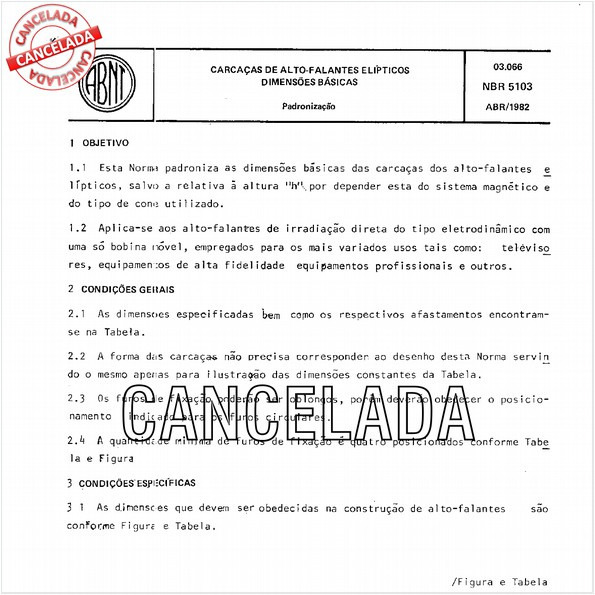 Carcaças de alto-falantes elipticos - Dimensões básicas