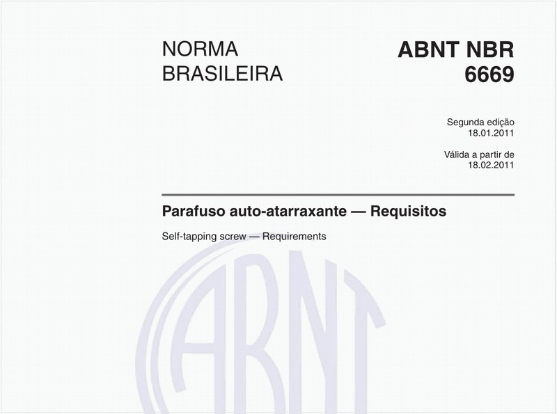 Parafuso auto-atarraxante — Requisitos