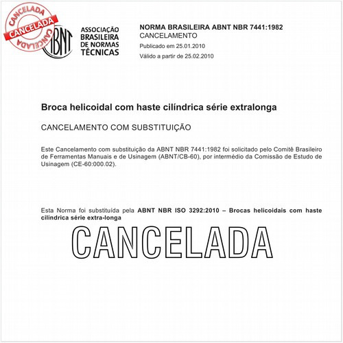Broca helicoidal com haste cilíndrica - Série extralonga