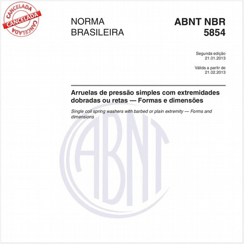 Arruelas de pressão simples com extremidades dobradas ou retas - Formas e dimensões