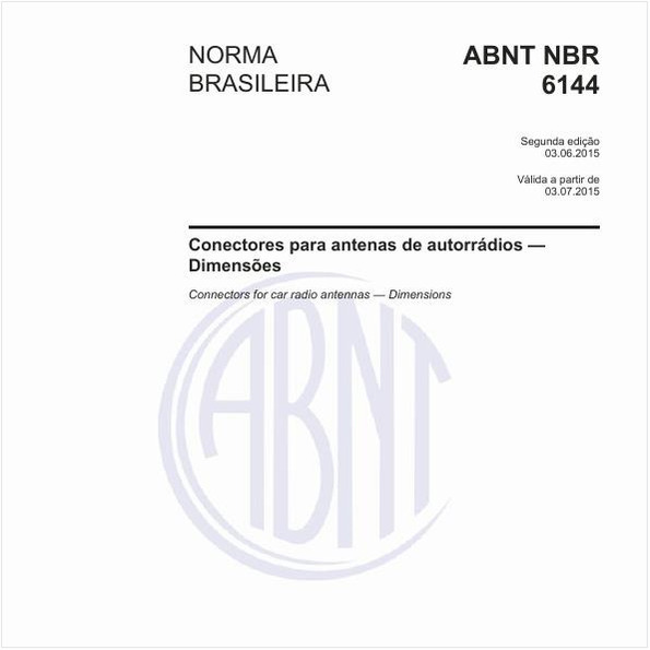 Conectores para antenas de autorrádios - Dimensões