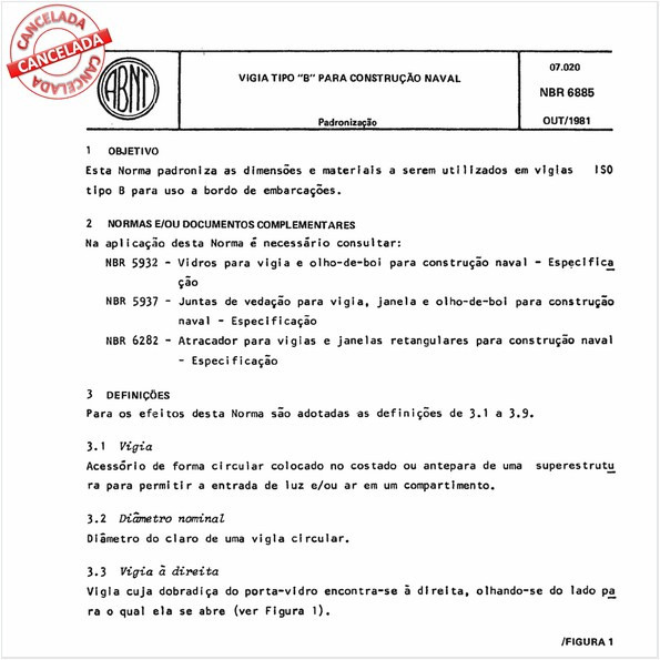 Vigia tipo "B" para construção naval