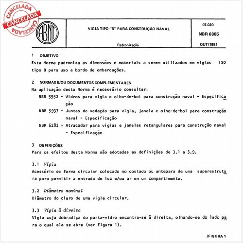 Vigia tipo "B" para construção naval