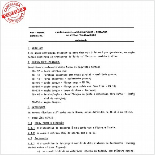 Vagão-tanque - Acido sulfúrico - Descarga bilateral por gravidade