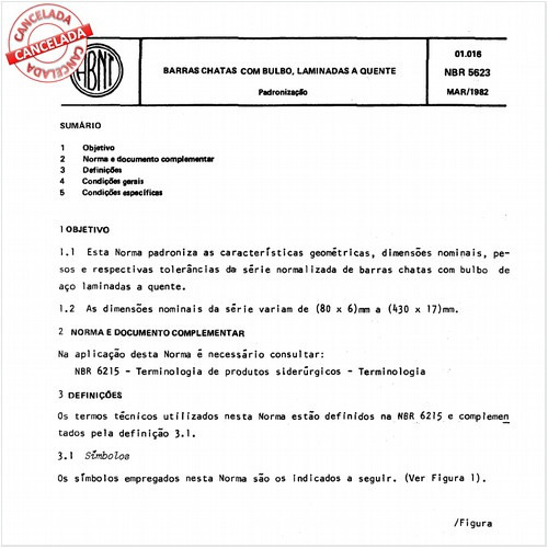 Barras chatas com bulbo, laminadas a quente