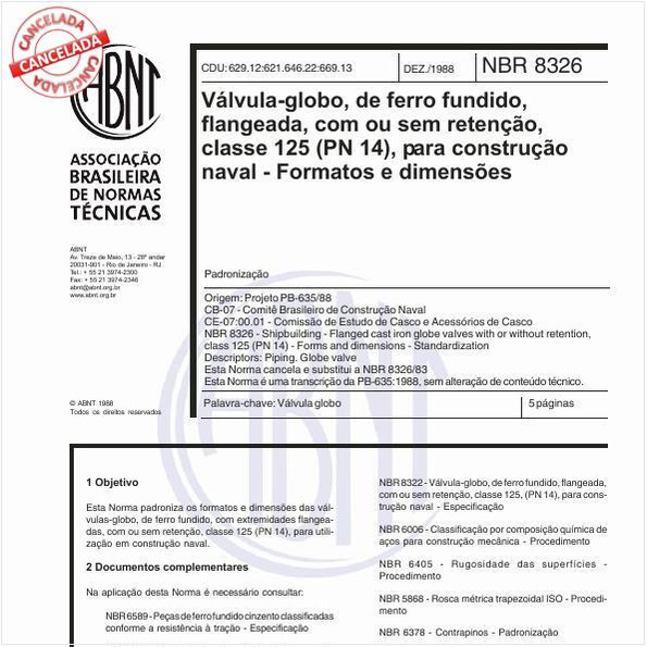 Válvula-globo, de ferro fundido, flangeada, com ou sem retenção, classe 125 (PN 14), para construção naval - Formatos e dimensões