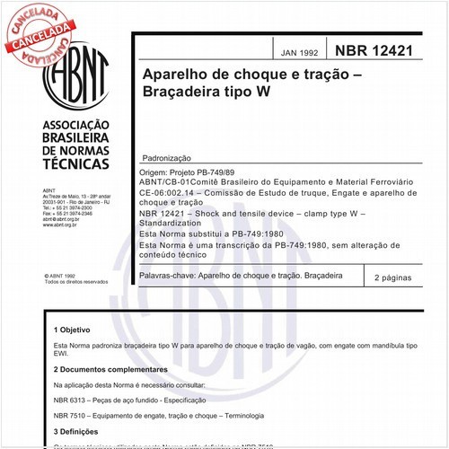 Aparelho de choque e tração - Braçadeira tipo W