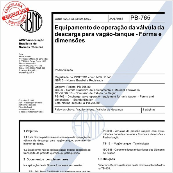 Equipamento de operação da válvula da descarga para vagão-tanque - Forma e dimensões