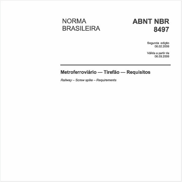 Metroferroviário - Tirefão - Requisitos