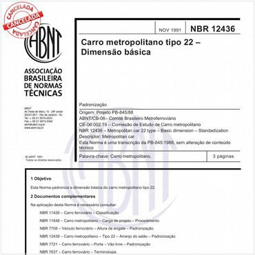 NBR12436 de 11/1991