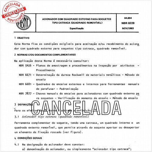 Acionador com quadrado externo para soquetes - Tipo catraca (quadrado removível)