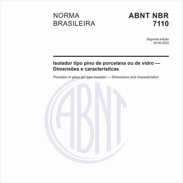 Isolador tipo pino de porcelana ou de vidro - Dimensões e características
