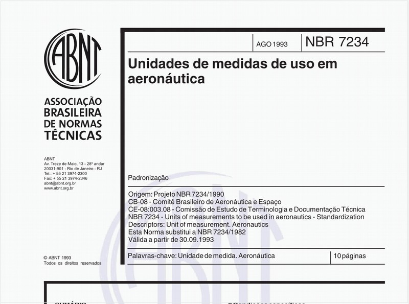 Unidades de medidas de uso em aeronáutica