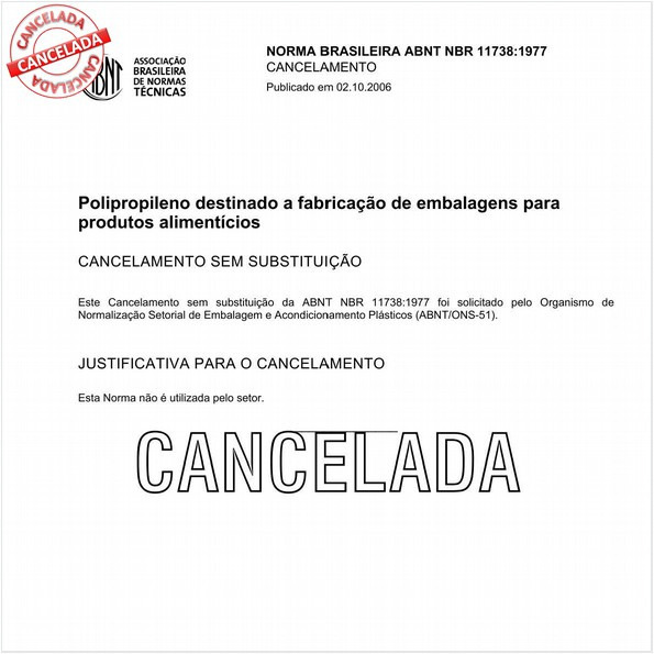 Polipropileno destinado a fabricação de embalagens para produtos alimentícios