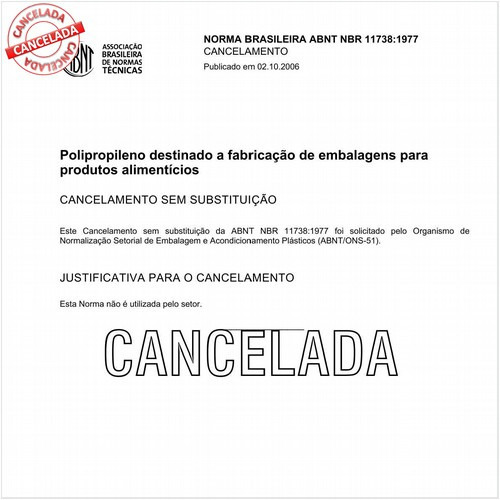 Polipropileno destinado a fabricação de embalagens para produtos alimentícios