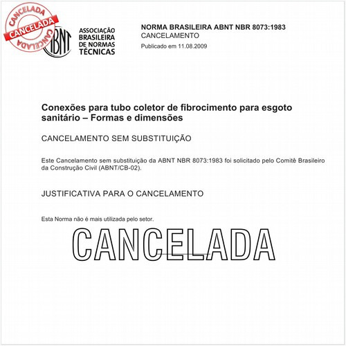 Conexão para tubo coletor de fibrocimento para esgoto sanitário - Formas e dimensões