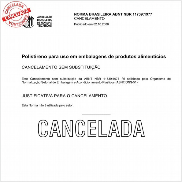 Polistireno para uso em embalagens de produtos alimentícios