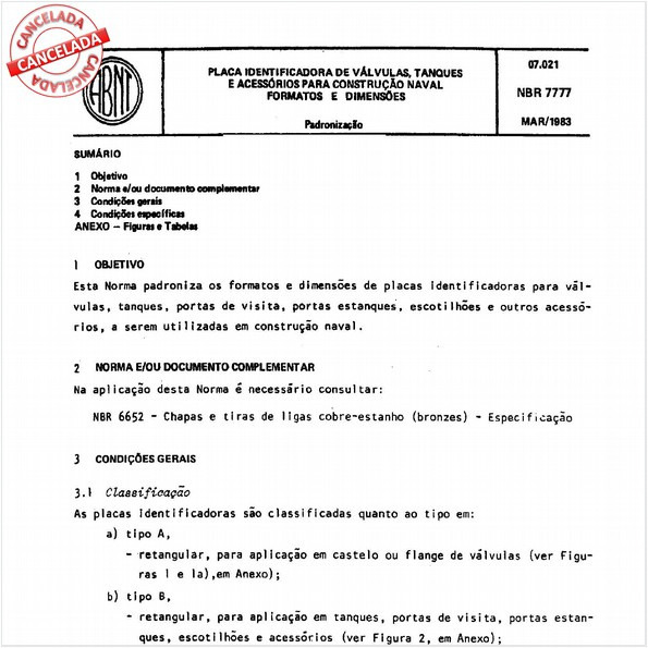 Placa identificadora de válvulas, tanques e acessórios para construção naval - Formatos e dimensões