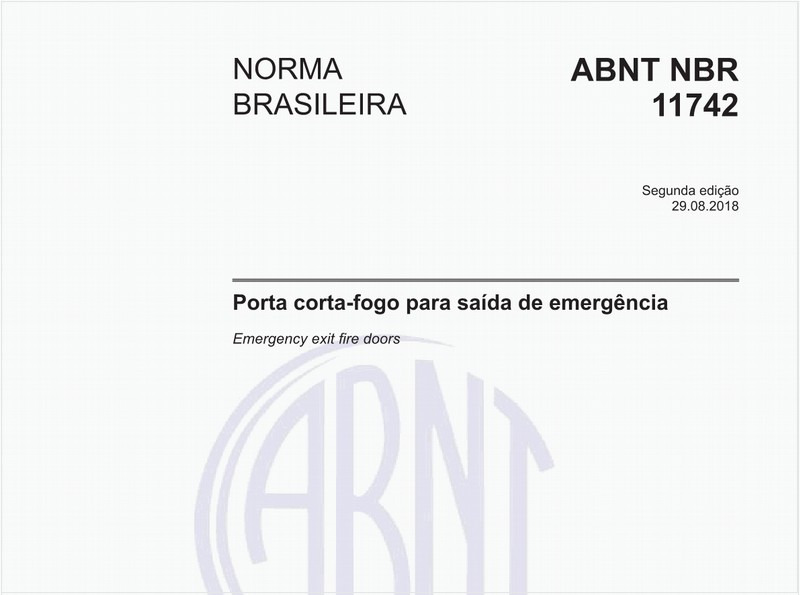 Porta corta-fogo para saída de emergência