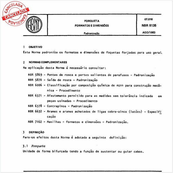 Forqueta - Formatos e dimensões