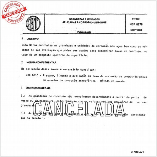 Grandezas e unidades aplicadas à corrosão uniforme