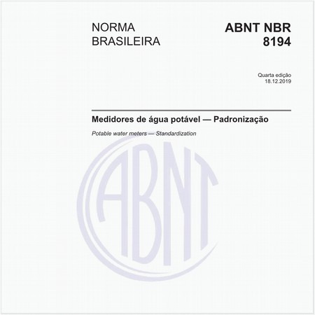 Medidores de água potável — Padronização