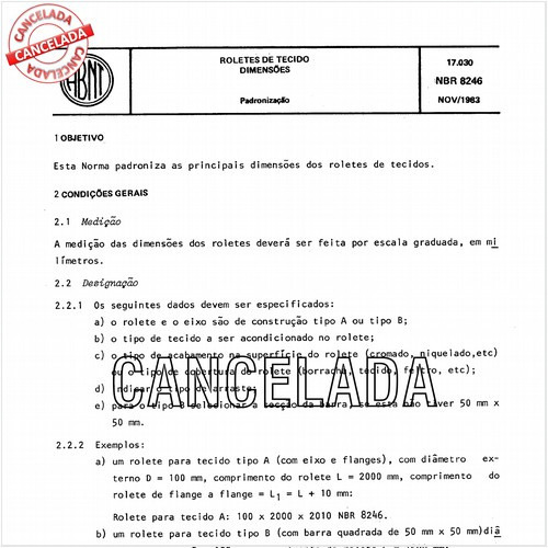 Roletes de tecidos - Dimensões