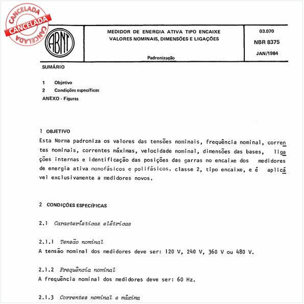 Medidor de energia ativa tipo encaixe - Valores nominais, dimensões e ligações
