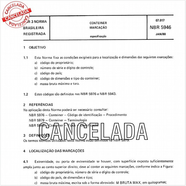 Conteiner - Marcação