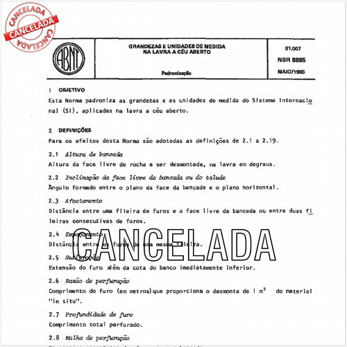 Grandezas e unidades de medida na lavra a céu aberto