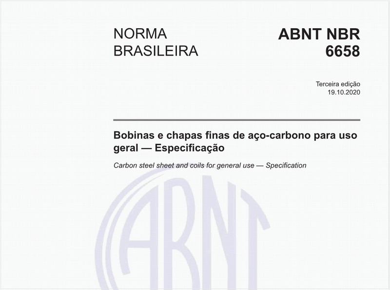 Bobinas e chapas finas de aço-carbono para uso geral - Especificação