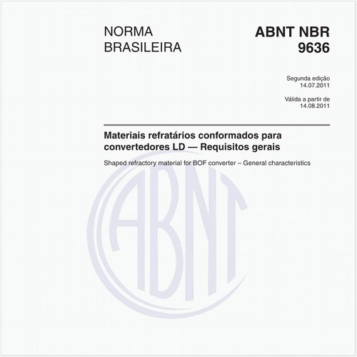 Materiais refratários conformados para convertedores LD — Requisitos gerais