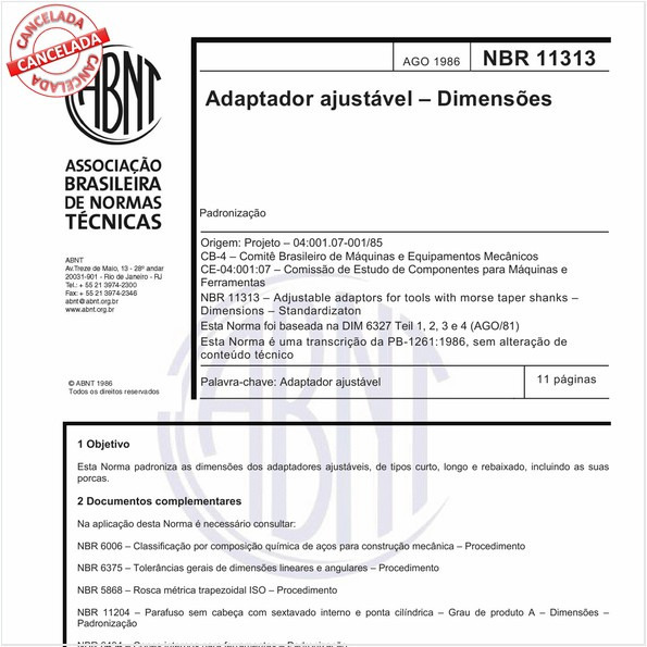 Adaptador ajustável - Dimensões