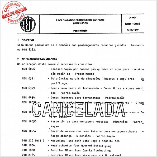 Prolongadores robustos guiados - Dimensões