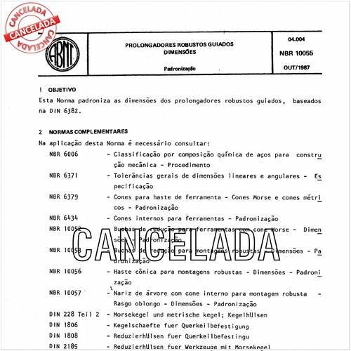 Prolongadores robustos guiados - Dimensões