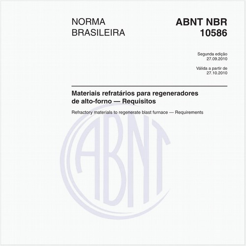 Materiais refratários para regeneradores de alto-forno — Requisitos