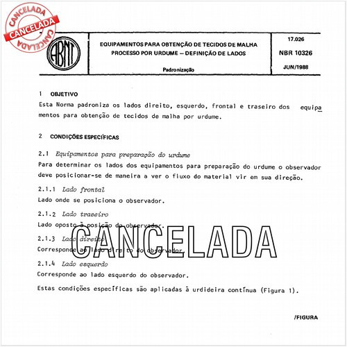 Equipamentos para obtenção de tecidos de malha - Processo por urdume - Definição de lados